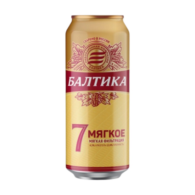 ПИВО БАЛТИКА №7 МЯГКОЕ 4,7% 0,45Л Ж/Б