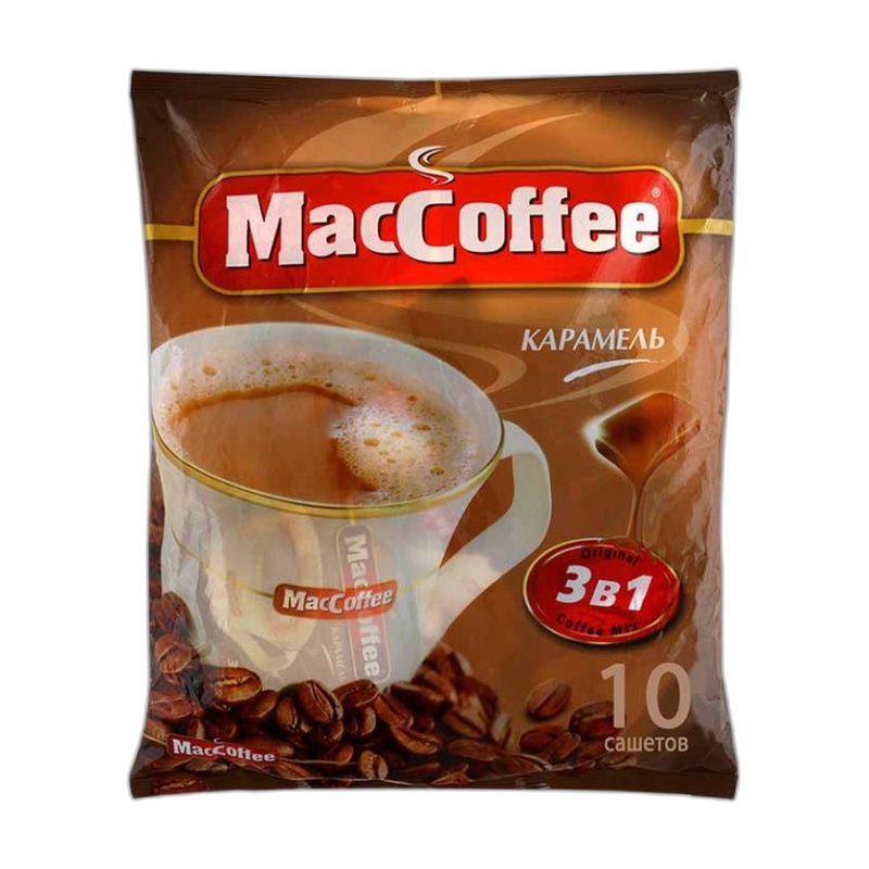 КОФЕ MACCOFFEE INGRD CARAMEL 3В1 18Г САШЕ