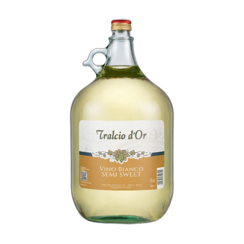 ВИНО TRALCIO D’OR VINO БЕЛОЕ ПОЛУСЛАДКОЕ 10% 5Л ИТАЛИЯ
