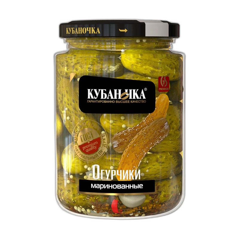 ОГУРЦЫ КУБАНОЧКА МАРИНОВАННЫЕ 720Г
