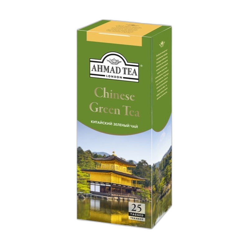 ЧАЙ ЗЕЛЕНЫЙ AHMAD TEA КИТАЙСКИЙ 25 ПАКЕТИКОВ