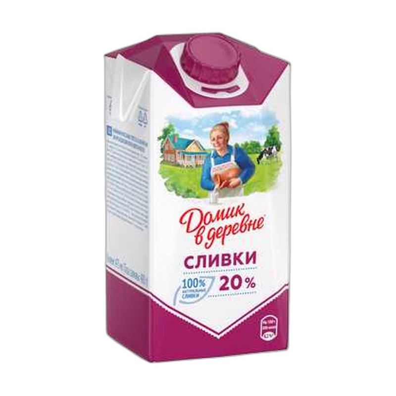 СЛИВКИ ДОМИК В ДЕРЕВНЕ 20% 470МЛ Т/П