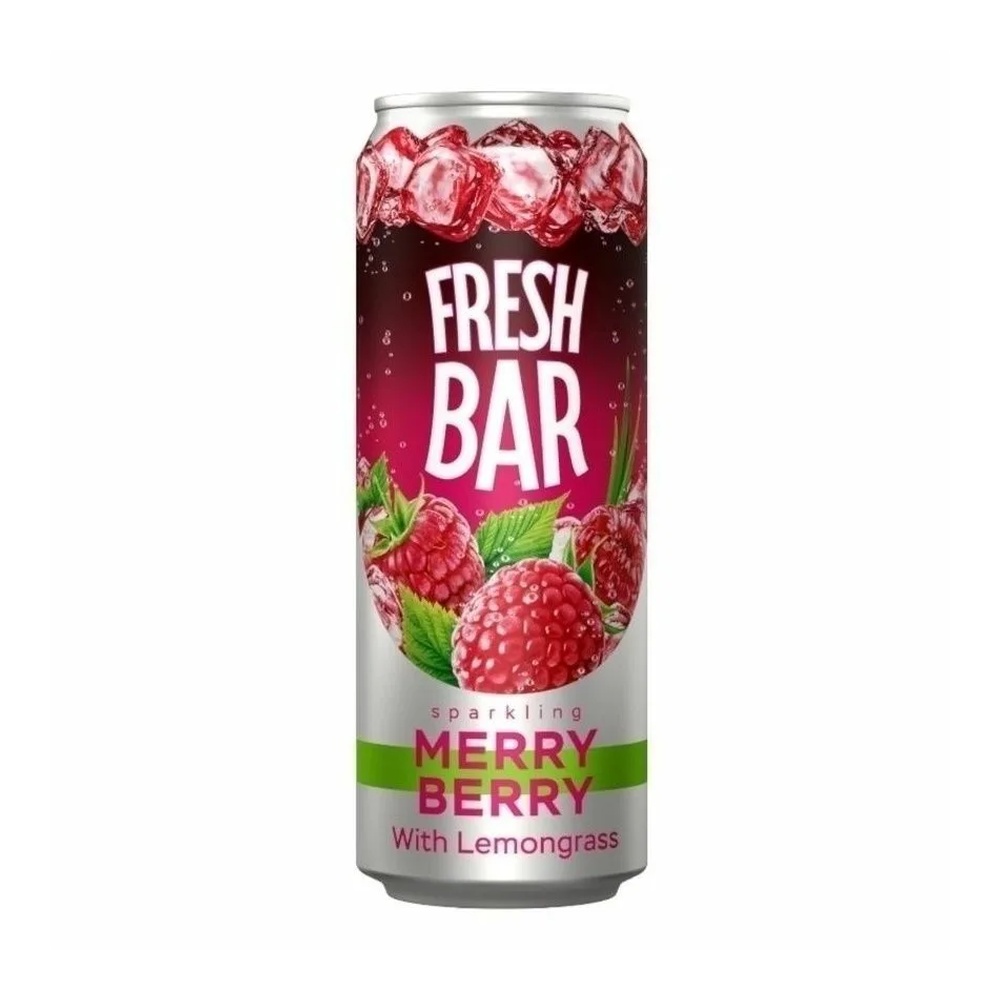 НАПИТОК ГАЗИРОВАННЫЙ FRESH BAR MERRY BERRY 0,45Л Ж/Б