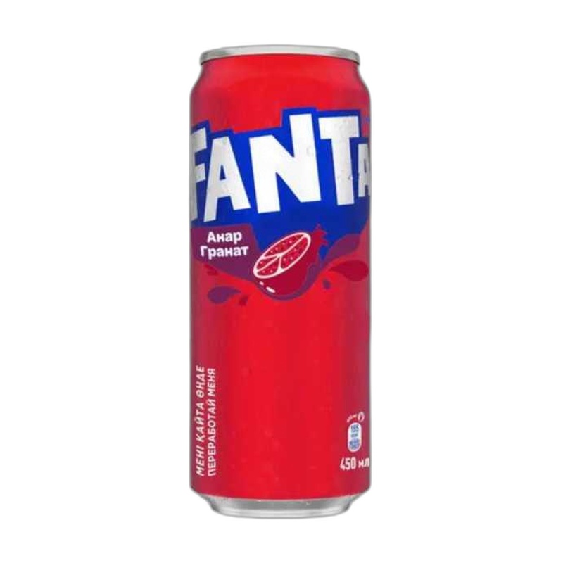 НАПИТОК ГАЗИРОВАННЫЙ FANTA ГРАНАТ 0,45Л Ж/Б