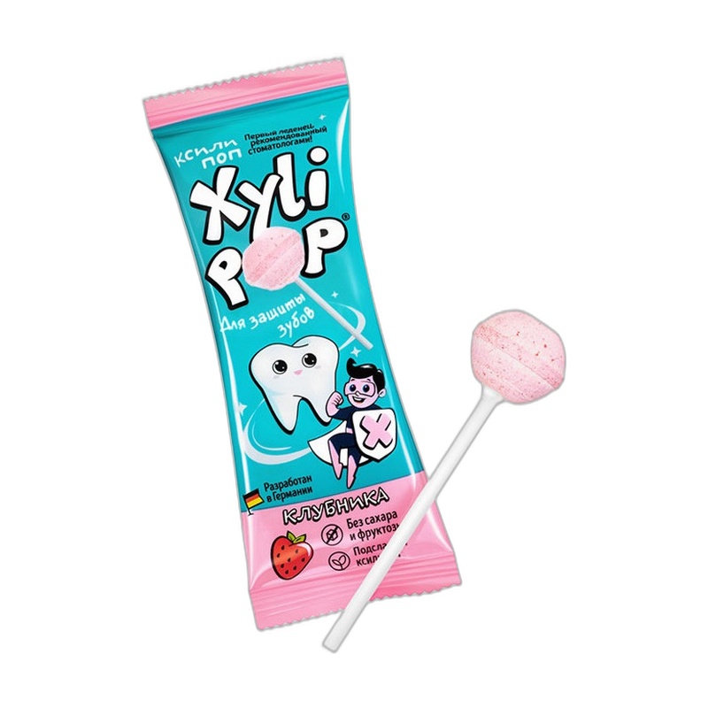 ЛЕДЕНЕЦ XYLIPOP КЛУБНИКА 6Г