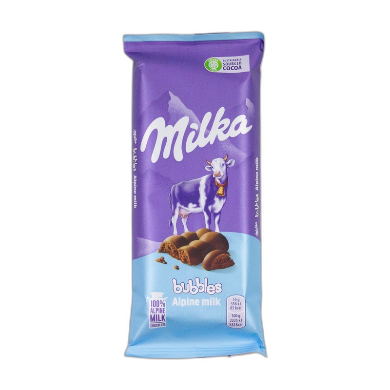 ШОКОЛАД MILKA BUBBLES МОЛОЧНЫЙ ПОРИСТЫЙ 80Г