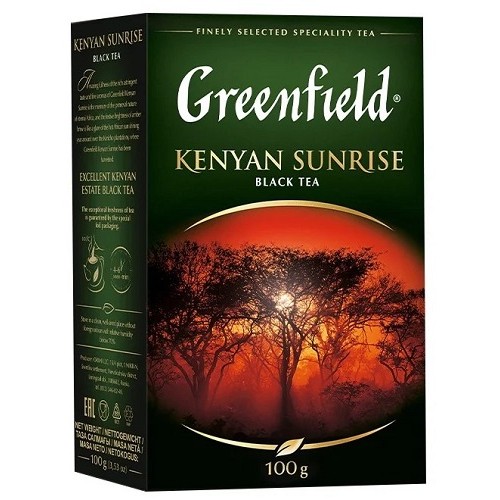 ЧАЙ ЧЕРНЫЙ GREENFIELD KENYAN SUNRISE ЛИСТОВОЙ 100Г