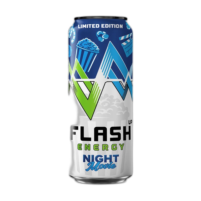 НАПИТОК ЭНЕРГЕТИЧЕСКИЙ FLASH UP MOVIE NIGHT 0,45Л Ж/Б