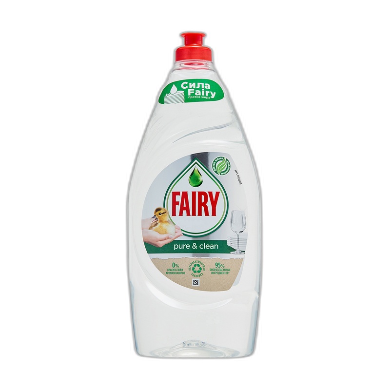 СРЕДСТВО ДЛЯ МЫТЬЯ ПОСУДЫ FAIRY PURE&CLEAN 900МЛ