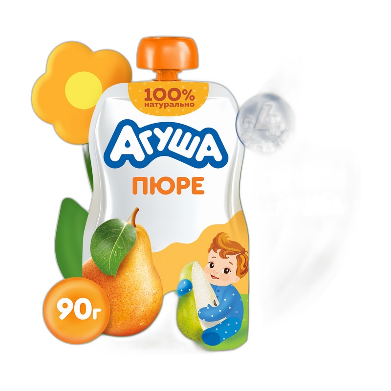 ПЮРЕ АГУША ГРУША 90Г ПАУЧ