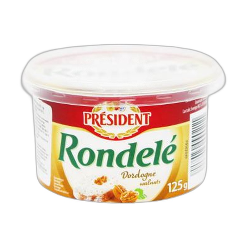 СЫР PRESIDENT РОНДЕЛЕ С ГРЕЦКИМ ОРЕХОМ 70% 125Г