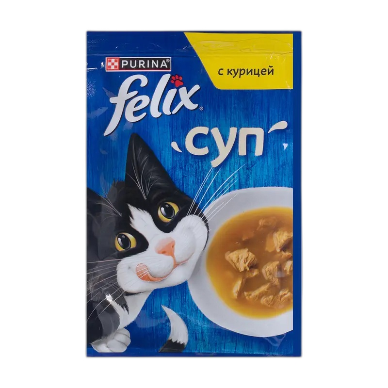 КОРМ ДЛЯ КОШЕК FELIX СУП С КУРИЦЕЙ 48Г