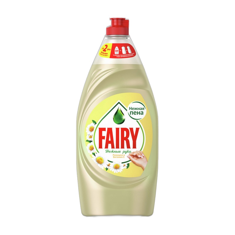 СРЕДСТВО ДЛЯ МЫТЬЯ ПОСУДЫ FAIRY НЕЖНЫЕ РУКИ РОМАШКА И ВИТАМИН Е 900МЛ