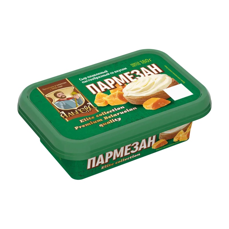 СЫР ПЛАВЛЕНЫЙ АЛЬГЕРД ПАРМЕЗАН 45% 180Г П/В