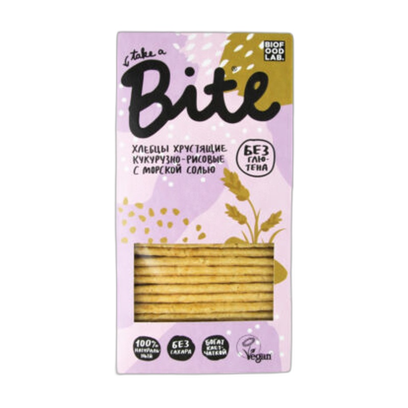 ХЛЕБЦЫ КУКУРУЗНО-РИСОВЫЕ BITE МОРСКАЯ СОЛЬ 150Г
