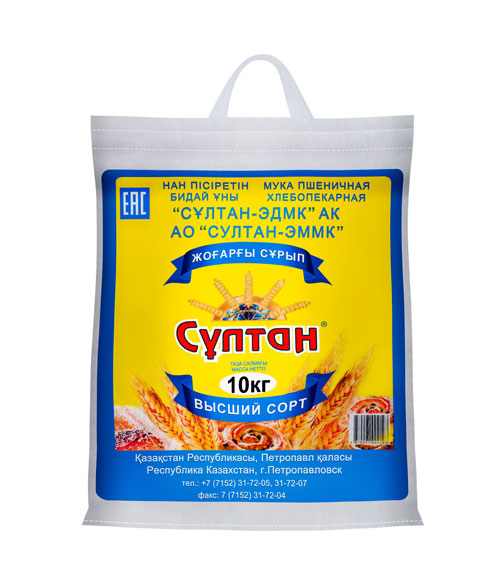 МУКА ПШЕНИЧНАЯ СУЛТАН В/С 10КГ