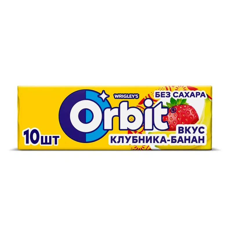 ЖЕВАТЕЛЬНАЯ РЕЗИНКА ORBIT БАНАН 13,6Г