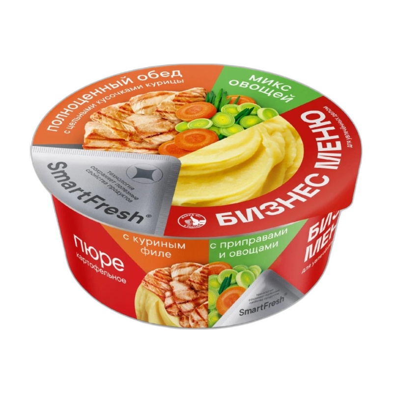ПЮРЕ БИЗНЕС МЕНЮ КАРТОФЕЛЬНОЕ КУРИЦА С ОВОЩАМИ 110Г
