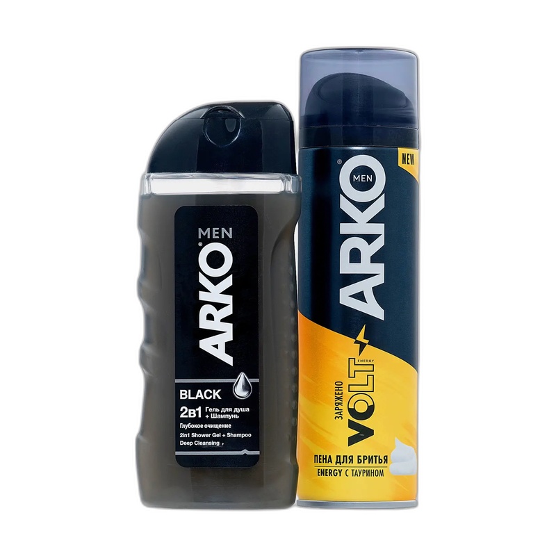 НАБОР ПЕНА Д/БРИТЬЯ ARKO ENERGY 200МЛ260МЛ+ГЕЛЬ ДЛЯ ДУША BLACK