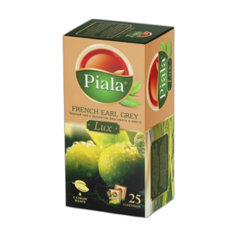 ЧАЙ ЧЕРНЫЙ PIALA LUX EARL GREY 25 ПАКЕТИКОВ
