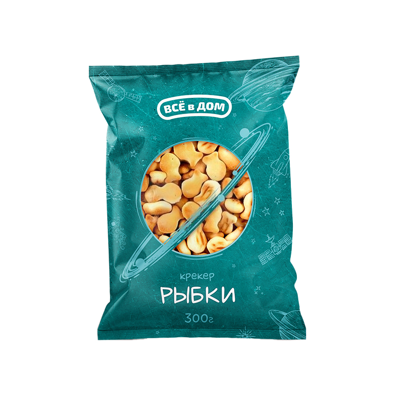 КРЕКЕР ВСЕ В ДОМ РЫБКИ 300Г ФЛ/П