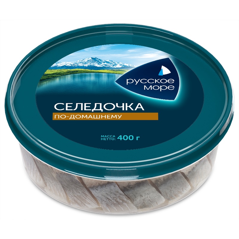 ФИЛЕ КУСОЧКИ СЕЛЬДИ РУССКОЕ МОРЕ С/С СЕЛЕДОЧКА ПО-ДОМАШНЕМУ В МАСЛЕ 400Г