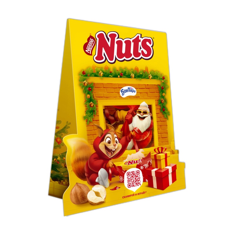 ПОДАРОК НОВОГОДНИЙ NESTLE NUTS КАМИН 301Г