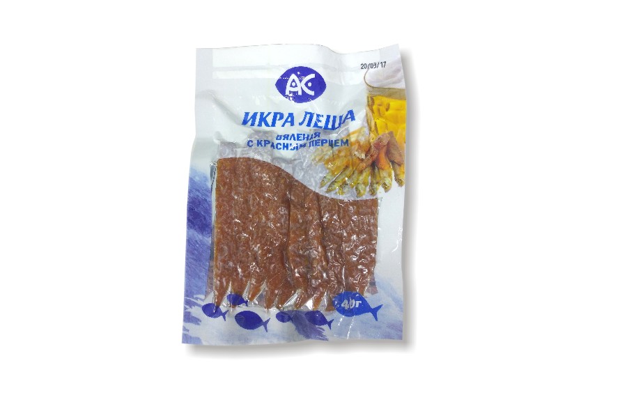 ИКРА АС ЛЕЩА ВЯЛЕНАЯ С КРАСНЫМ ПЕРЦЕМ 40ГР В/У