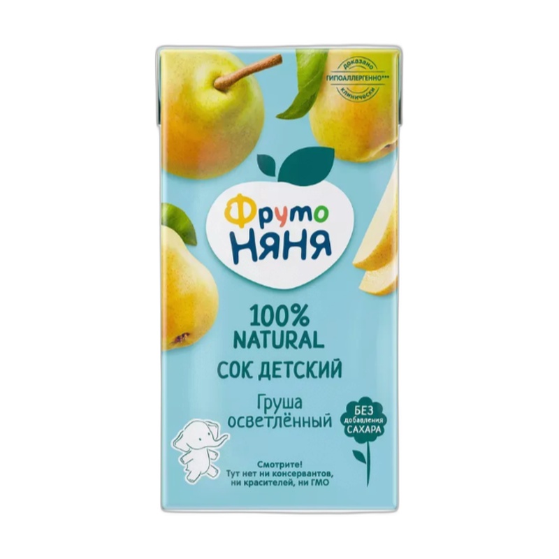 СОК ФРУТО НЯНЯ ГРУША ОСВЕТЛЕННЫЙ 0,5Л Т/П