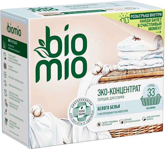 ПОРОШОК ДЛЯ СТИРКИ BIOMIO ДЛЯ ЦВЕТНОГО И БЕЛОГО БЕЛЬЯ 1КГ