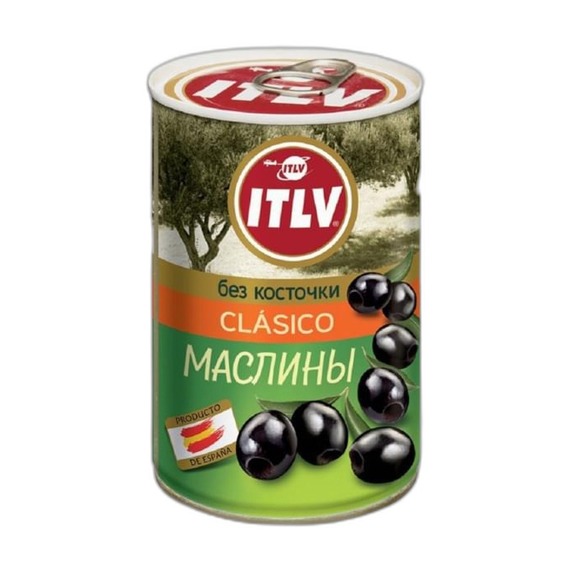 МАСЛИНЫ ITLV БЕЗ КОСТОЧКИ 314МЛ