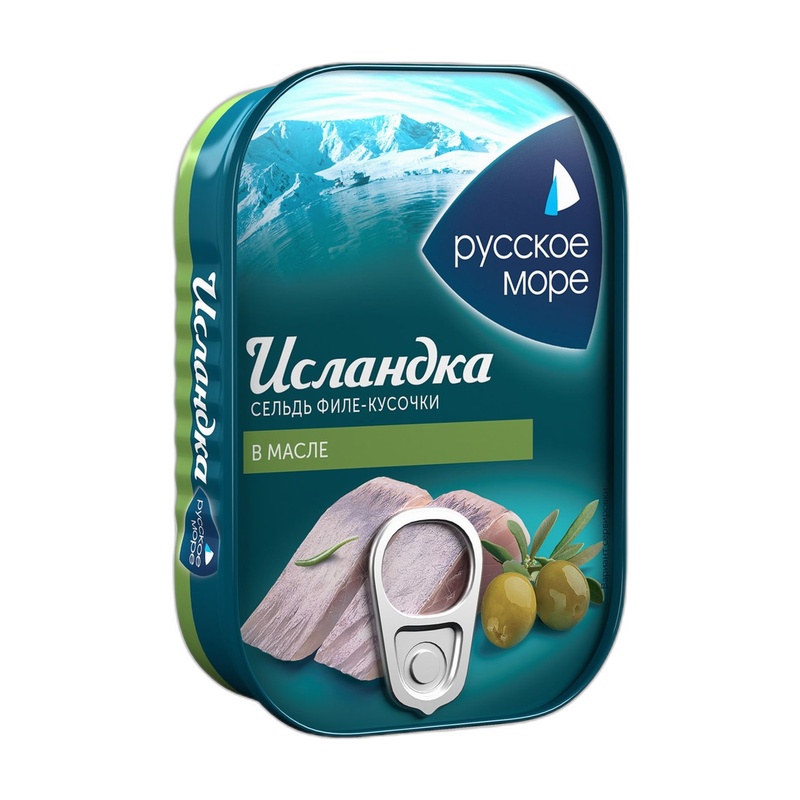 ФИЛЕ СЕЛЬДИ РУССКОЕ МОРЕ ИСЛАНДКА В МАСЛЕ 115Г В/У
