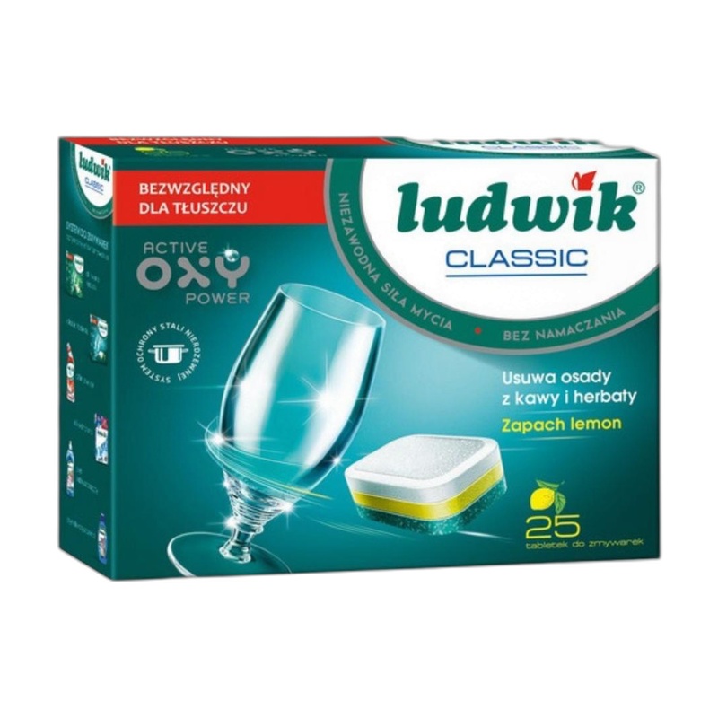 ТАБЛЕТКИ ДЛЯ ПОСУДОМОЕЧНЫХ МАШИН LUDWIK CLASSIC P-FREE 25ШТ