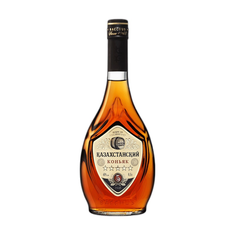 КОНЬЯК БАХУС КАЗАХСТАН 5 YO 40% 0,5Л BOX