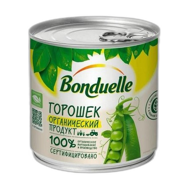 ГОРОШЕК BONDUELLE ОРГАНИК 425МЛ