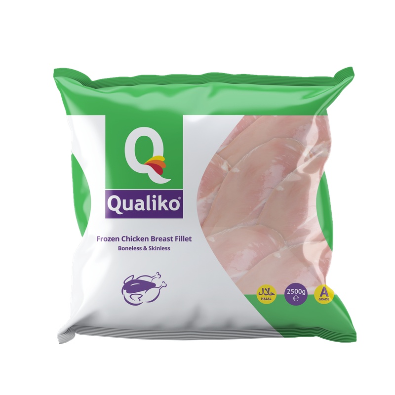 МЯСО ПТИЦЫ QUALIKO ФИЛЕ ЗАМ 2,5КГ П/П
