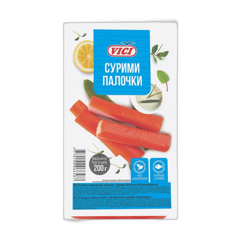 ПАЛОЧКИ КРАБОВЫЕ VICI СУРИМИ 200Г