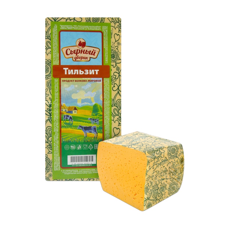 ПРОДУКТ СЫРНЫЙ ДВОРИК ТИЛЬЗИТ 50% ВЕС