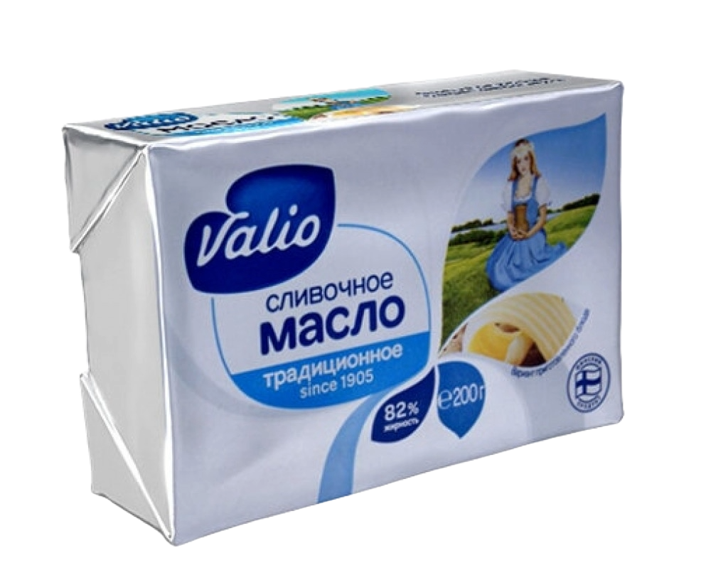МАСЛО VALIO СЛИВОЧНОЕ 82% 200Г