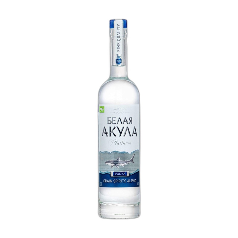 ВОДКА BELAYA AKULA PLATINUM 40% 0,5Л