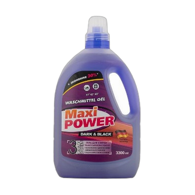 ГЕЛЬ ДЛЯ СТИРКИ MAXI POWER DARK&BLACK 3,3Л