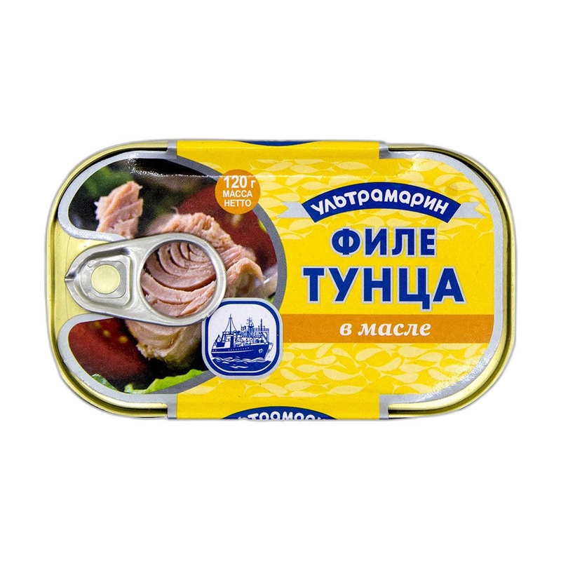 ФИЛЕ ТУНЕЦ УЛЬТРАМАРИН В МАСЛЕ 120Г КЛЮЧ