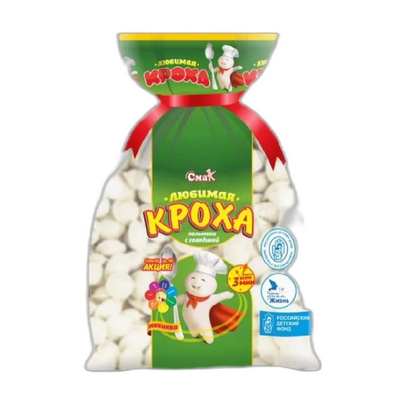 ПЕЛЬМЕНИ ЛЮБИМАЯ КРОХА ГОВЯДИНА ВЕС