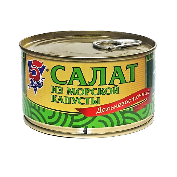 САЛАТ 5 МОРЕЙ ДАЛЬНЕВОСТОЧНЫЙ МОРСКАЯ КАПУСТА 220Г