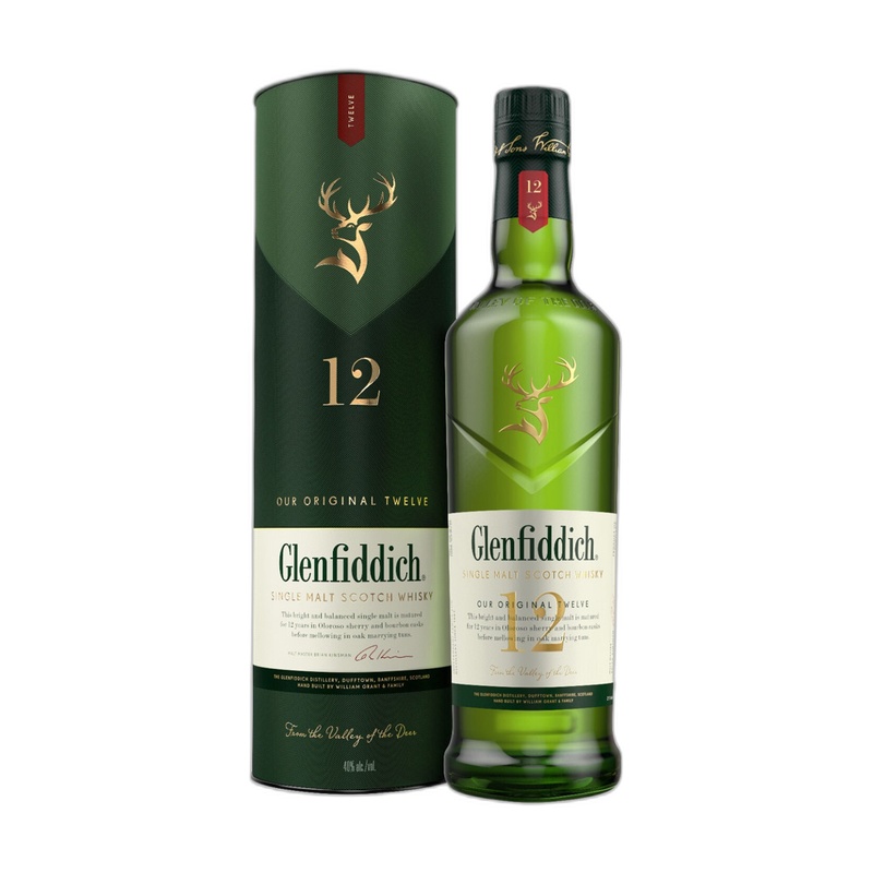 ВИСКИ GLENFIDDICH SINGLE MALT 12 YO 40% 1Л