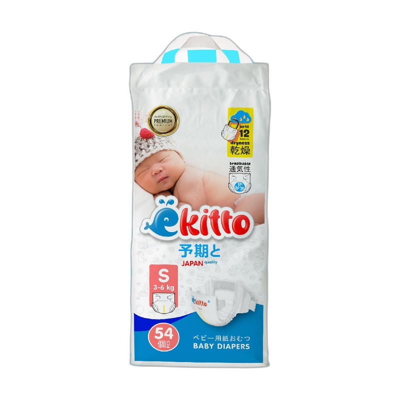 ПОДГУЗНИКИ EKITTO PREMIUM S 3-6КГ 54ШТ