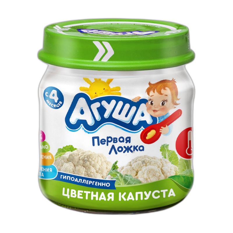 ПЮРЕ АГУША КАПУСТА ЦВЕТНАЯ 80Г СТ/Б