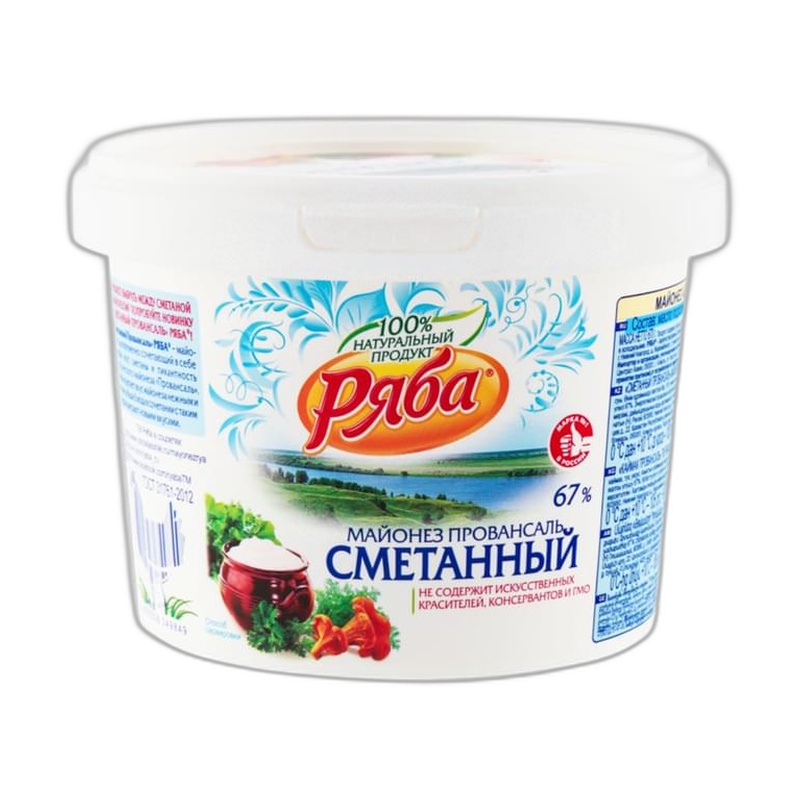 МАЙОНЕЗ РЯБА КЛАССИЧЕСКИЙ СМЕТАННЫЙ 67% 670Г ПЭТ