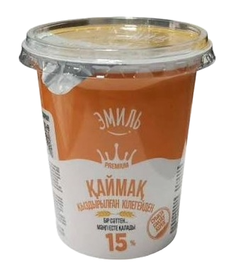 СМЕТАНА ЭМИЛЬ ИЗ ТОПЛЕНЫХ СЛИВОК 15% 380Г П/С