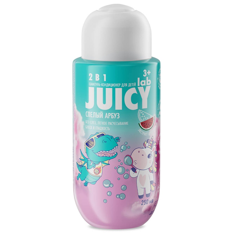 ШАМПУНЬ-КОНДИЦИОНЕР ДЕТСКИЙ JUICY LAB АРБУЗ 2В1 250МЛ